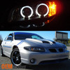 Fits 97-03 Pontiac Grand Prix 1Pc Black Halo Projector Headlights W/Corner Lamp