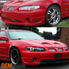 Fits 97-03 Pontiac Grand Prix 1Pc Black Halo Projector Headlights W/Corner Lamp