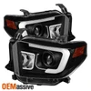 Fits 2014-2021 Tundra Sr/Sr5/Limited/Trd Pro Black DRL LED Projector Headlights
