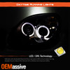 Fits 1998-2004 R170 SLK-Class Black Bezel 1pc Halo Projector Headlights w/Corner