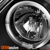 Fits 1998-2004 R170 SLK-Class Black Bezel 1pc Halo Projector Headlights w/Corner