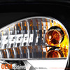 Fits 1998-2004 R170 SLK-Class Black Bezel 1pc Halo Projector Headlights w/Corner