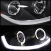Black Fits 10-13 Tucson Halo DRL Projector Headlights W/Daytime LED Tube