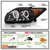 Fit 2005-2007 Scion TC Black Bezel Halo Projector LED Headlight+Tail Brake Light