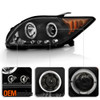 Fit 2005-2007 Scion TC Black Bezel Halo Projector LED Headlight+Tail Brake Light