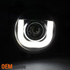Fits 07-14 Fj Cruiser Black Projector Headlights w/LED Light Tube Design LH+RH