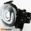 Fits 07-14 Fj Cruiser Black Projector Headlights w/LED Light Tube Design LH+RH