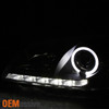 Fits 01-05 Lexus Altzza IS300 Black Bezel Halo Projector DRL LED Headlights Pair
