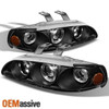 Fits 92-95 Civic 2/3Dr Eg6 1Pc Black Halo Projector Headlights W/Corner Signal