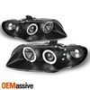 Fits 04-06 Pontiac GTO Black Bezel Dual Halo Projector Headlights Front Lamps