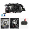 Fits 90-91 Honda Civic CRX Black Bezel Halo Projector Headlights Front Lamps