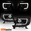 Fits 2005-2007 2008 2009 2010 2011 Tacoma LED Bar Projector Headlights - Black