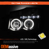 Fits 04-15 Titan 04-07 Armada Black Bezel Dual Halo Projector LED Headlights