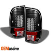 Fits 11-16 F-Series SuperDuty Black Halo LED Projector Headlights+LED Tail Lamps