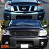 Fit 04-15 Titan 04-07 Armada Halo Projector Headlight+Hyper White LED Fog Lights