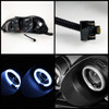 Fits 96-98 Honda Civic 2/3/4Dr JDM Black Dual CCFL Halo Projector Headlights Set