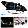Fits 02-06 Toyota Camry Black Projector Headlights W/Daytime LED Running Lights