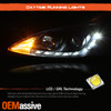 Fits 02-06 Toyota Camry Black Projector Headlights W/Daytime LED Running Lights