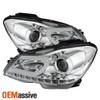 Fits 12-14 Benz W204 C-Class Chrome LED Tube Strip DRL LED Projector Headlights
