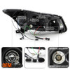 Fits 08-12 Honda Accord 4Dr Black Dual Halo Projector DRL LED Strip Headlights