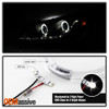 Fits 08-12 Honda Accord 4Dr Black Dual Halo Projector DRL LED Strip Headlights