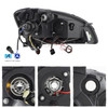 Fits 02-04 Altima Halo Projector Black R8 Style DRL LED Strip Headlights Lamps
