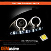 Fits 02-04 Altima Halo Projector Black R8 Style DRL LED Strip Headlights Lamps