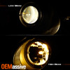 Fits 96-98 Honda Civic Black Bezel Halo Projector Headlights Pair Left+Right