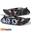 Fits Smoked 97-03 Pontiac Grand Prix Dual CCFL Halo Projector Headlights Lamps