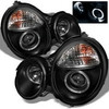 Fits 1996-1999 Benz W210 E-Class Black Dual Halo Projector Headlights Lamps