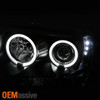 Fits 99-04 Grand Cherokee Black Halo Projector Headlights+Dark Red Tail Lights