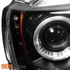 Fits 99-04 Grand Cherokee Black Halo Projector Headlights+Dark Red Tail Lights