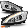Fits [HID Type] 2007-2009 Benz W221 S-Class Clear LED DRL Projector Headlights