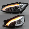 Fits [HID Type] 2007-2009 Benz W221 S-Class Clear LED DRL Projector Headlights