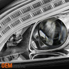 Fits [HID Type] 2007-2009 Benz W221 S-Class Clear LED DRL Projector Headlights