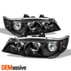 Fit 94-95 Honda Accord Black Bezel Dual Halo Projector Headlights+Tail Lamp Set