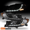 Fits 04-08 Mazda Mazda3 4Dr Sedan Black Projector DRL Daylight LED Headlights