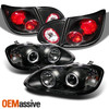 Fits 03-08 Corolla Dual Halo Projector Headlight + 4PCs Tail Brake Lamp W/ Trunk