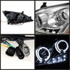 Fits 2003-2007 Honda Accord 2/4Dr Clear Dual Halo LED Projector Headlights Pair