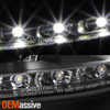 Fits 05-11 Mercedes Benz R171 Slk-Class Black Projector DRL LED Strip Headlights