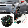 Fits 02-06 Mini Cooper Black Halo Projector DRL LED Strip Headlights Lamps Pair