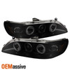 Fits 98-02 Honda Accord 2/4Dr Black Smoked CCFL Halo Projector Headlights Lamps