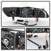 Fits 98-02 Honda Accord 2/4Dr Black Smoked CCFL Halo Projector Headlights Lamps