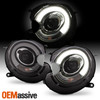 For 07-13 Mini Cooper S Clubman R55 R56 Black LED Tube Projector DRL Headlights