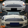 For 07-13 Mini Cooper S Clubman R55 R56 Black LED Tube Projector DRL Headlights