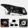 Fits 08-12 Honda Accord 4Dr Chrome Clear Halo Projector DRL LED Strip Headlights