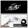 Fits 08-12 Honda Accord 4Dr Chrome Clear Halo Projector DRL LED Strip Headlights