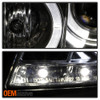 Fits 08-12 Honda Accord 4Dr Chrome Clear Halo Projector DRL LED Strip Headlights