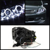 Fits Smoked 08-12 Honda Accord 4Dr Sedan Halo Projector DRL LED Strip Headlights