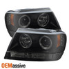 Fits 99-04 Jeep Grand Cherokee Black Smoked Halo Projector LED Headlights